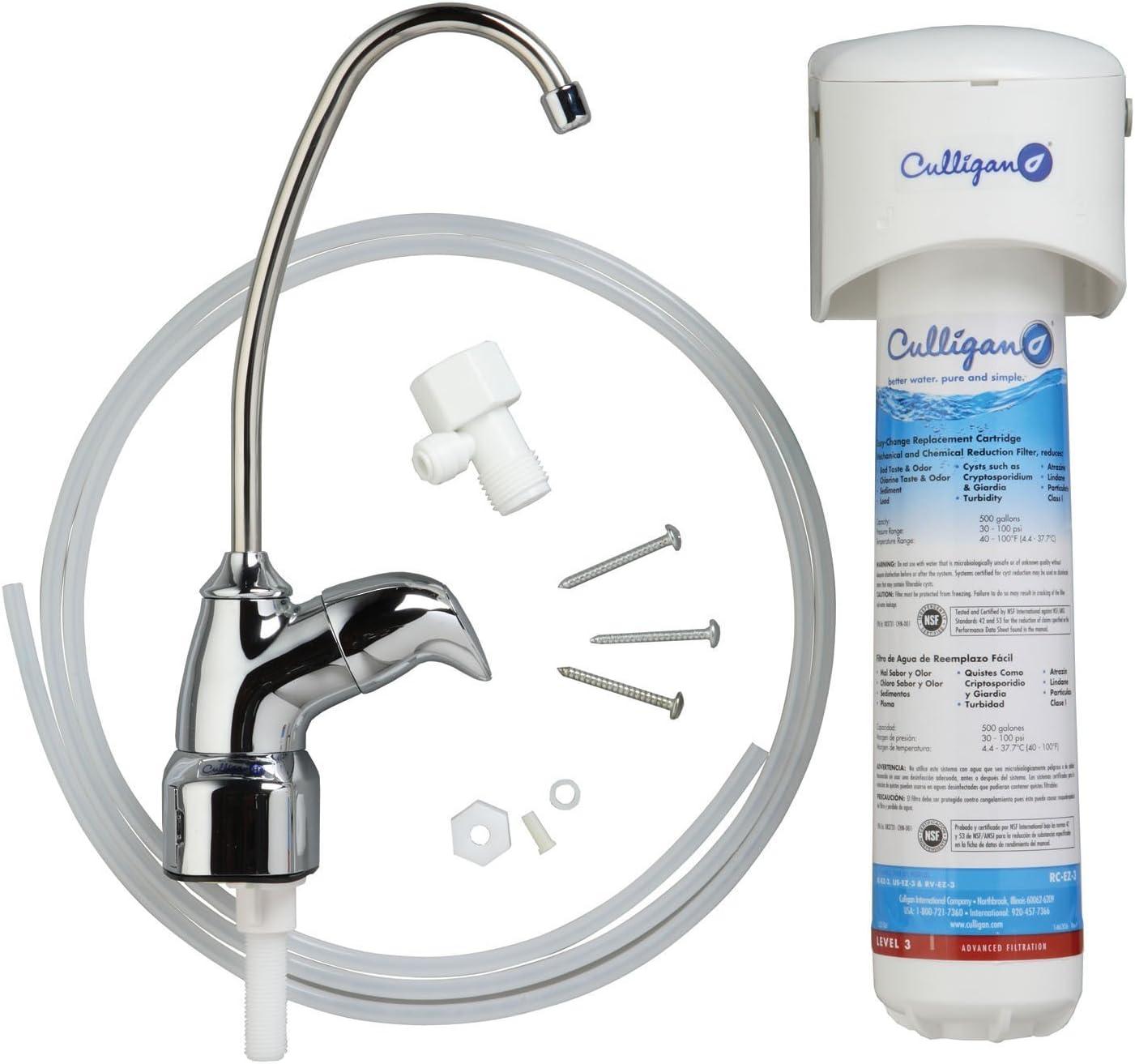 imageCulligan IC 3 EZChange Inline Icemaker and Refrigerator Filtration System with Filter 500 Gallon  WhiteEZ3 Better Filtration
