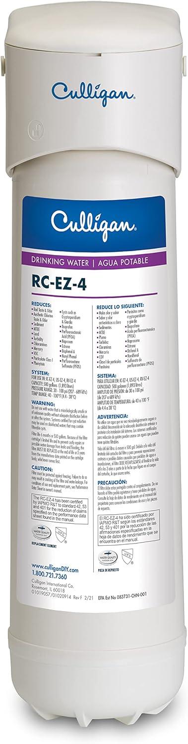 imageCulligan IC 3 EZChange Inline Icemaker and Refrigerator Filtration System with Filter 500 Gallon  WhiteEZ4 Best Filtration