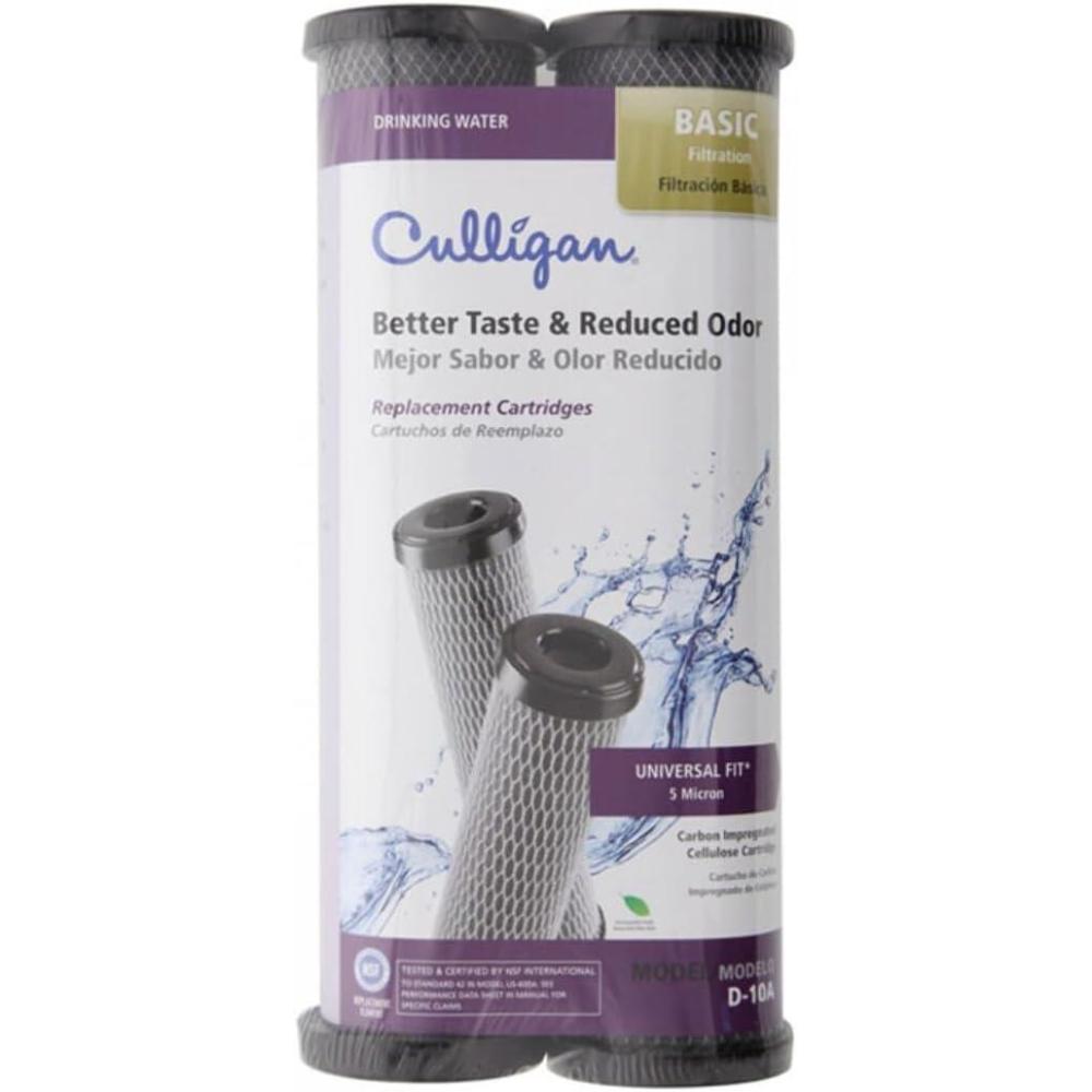 imageCulligan D10A Cellulose Impregnated Basic Drinking Water Filtration Replacement Cartridge 250 Gallons 2 PackGray