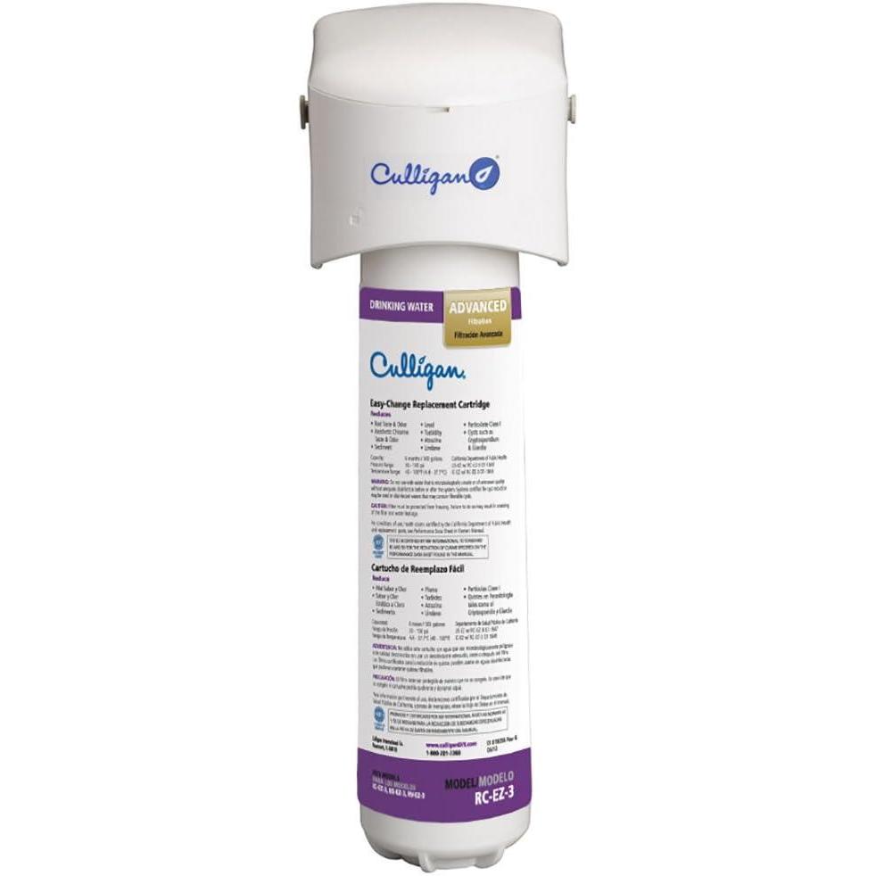 imageCulligan IC 3 EZChange Inline Icemaker and Refrigerator Filtration System with Filter 500 Gallon WhiteEZ3 Better Filtration
