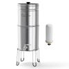 imageCulligan MaxClear 225 Gallon Gravity Water Filter System Brushed StainlessSteel Countertop Water Filter NSFANSI Certified to Reduce Microplastics Lead ampamp Total PFAS with 2 Ceramic FiltersBrushed Finish
