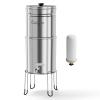 imageCulligan MaxClear 225 Gallon Gravity Water Filter System Brushed StainlessSteel Countertop Water Filter NSFANSI Certified to Reduce Microplastics Lead ampamp Total PFAS with 2 Ceramic FiltersPolished Finish