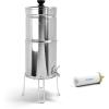 imageProOne Traveler StainlessSteel Gravity Filter System 225Gallon Water Capacity Countertop Water Dispenser for Home ampamp Travel with One 5 Filter ampamp Wire Stand Independently Tested Proven to ReduceOne 9 Filter