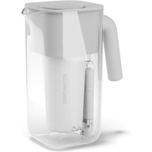 Culligan with ZeroWater Technology 10-Cup Water Filter Pitcher – Includes 5-Stage Advanced Water Filter, IAPMO Certified to Reduce Lead, Total PFAS (Forever Chemicals), Mercury, Fluoride, and Chlorine(8-Cup Pitcher)