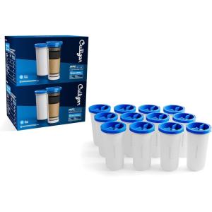 Culligan with ZeroWater Technology Replacement Filter 8-Pack, 5-Stage Advanced Water Filter – IAPMO Certified to Reduce Lead, Total PFAS (Forever Chemicals), Mercury, Fluoride, and Chlorine(12-Pack)