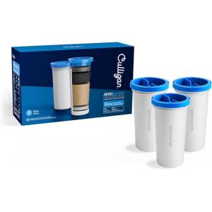 Culligan with ZeroWater Technology Replacement Filter 8-Pack, 5-Stage Advanced Water Filter – IAPMO Certified to Reduce Lead, Total PFAS (Forever Chemicals), Mercury, Fluoride, and Chlorine(3-Pack)